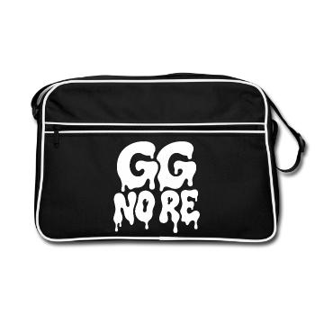 GG No Re Gaming Typographie de l’horreur - Sac Retro - noir/blanc - Devant