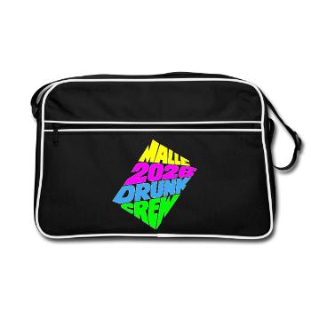 Malle 2026 Équipe Ivre - Sac Retro - noir/blanc - Devant