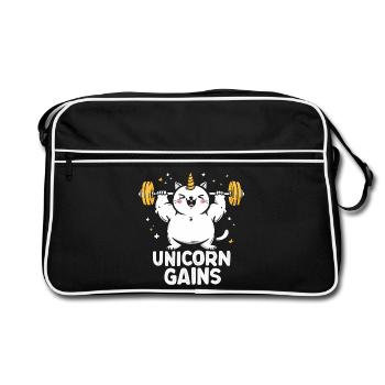 Licorne de culturisme pour la forme - Sac Retro - noir/blanc - Devant