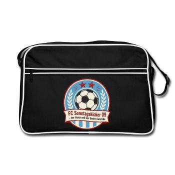 FC Sonntagskicker 09 - Retro Tasche - Schwarz/Weiß - Vorne
