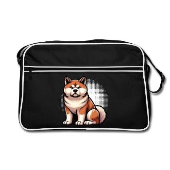 Akita Akita owner Akitas Akita lover Akitafan - Retro Bag - black/white - Front