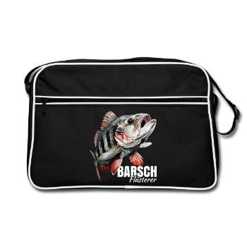 Barsch Flüsterer - Retro Tasche - Schwarz/Weiß - Vorne