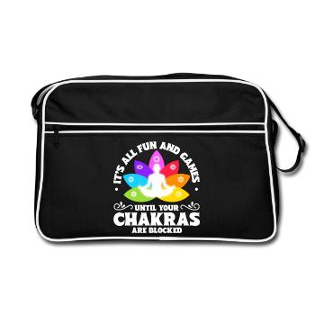 Chakra Blockade - Retro Tasche - Schwarz/Weiß - Vorne