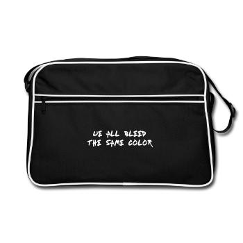 We All Bleed The Same Color Gift Idea w - Retro Bag - black/white - Front