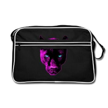 Idée cadeau panthère rose - Sac Retro - noir/blanc - Devant