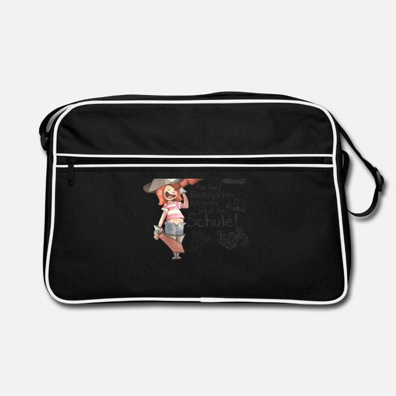 Bye bye Kindergarten - Einschulung, Schule, Pirat Retro Tasche