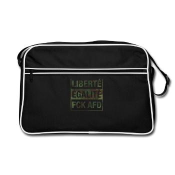 Liberté Égalité FCK AFD shirt - Retro Bag - black/white - Front