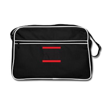 Contre les nazis - FCK AFD - Contre la droite - Sac Retro - noir/blanc - Devant