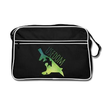 usedom - Retro Tasche - Schwarz/Weiß - Vorne