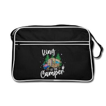 King Of The Camper - Retro Tasche - Schwarz/Weiß - Vorne