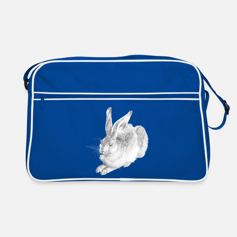 WHITE RABBIT | Snow Hare after Albrecht Dürer Retro Bag