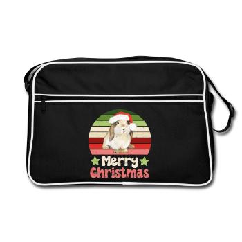 Rabbit Rabbit Christmas - Retro Bag - black/white - Front
