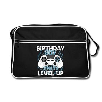 Birthday Boy est temps de monter de niveau - Sac Retro - noir/blanc - Devant