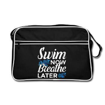 Drôle de sort de natation - Sac Retro - noir/blanc - Devant