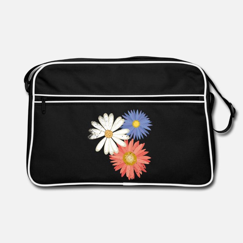 3 fleurs - Sac Retro - noir/blanc