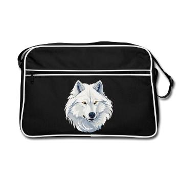 Loup Blanc - Sac Retro - noir/blanc - Devant