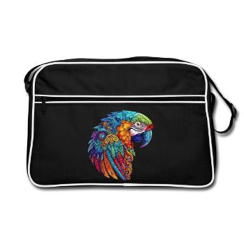 Parrot Macaw - Retro Bag - black/white - Front