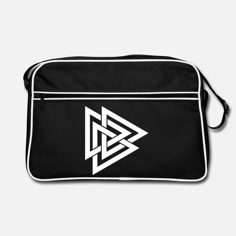 Symbole norvégien -FRONT - Sac Retro - noir/blanc
