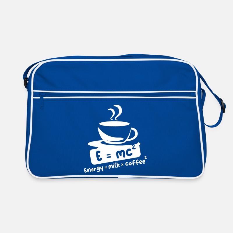 E= mc2 Kaffee lustige Sprüche Einstein Cafe Symbol Retro Tasche