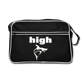 HAUT - Sac Retro - noir/blanc - Devant