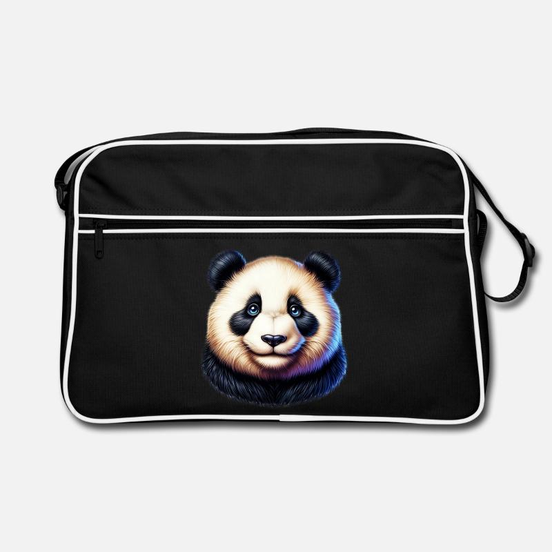Panda - Retro Tasche - Schwarz/Weiß
