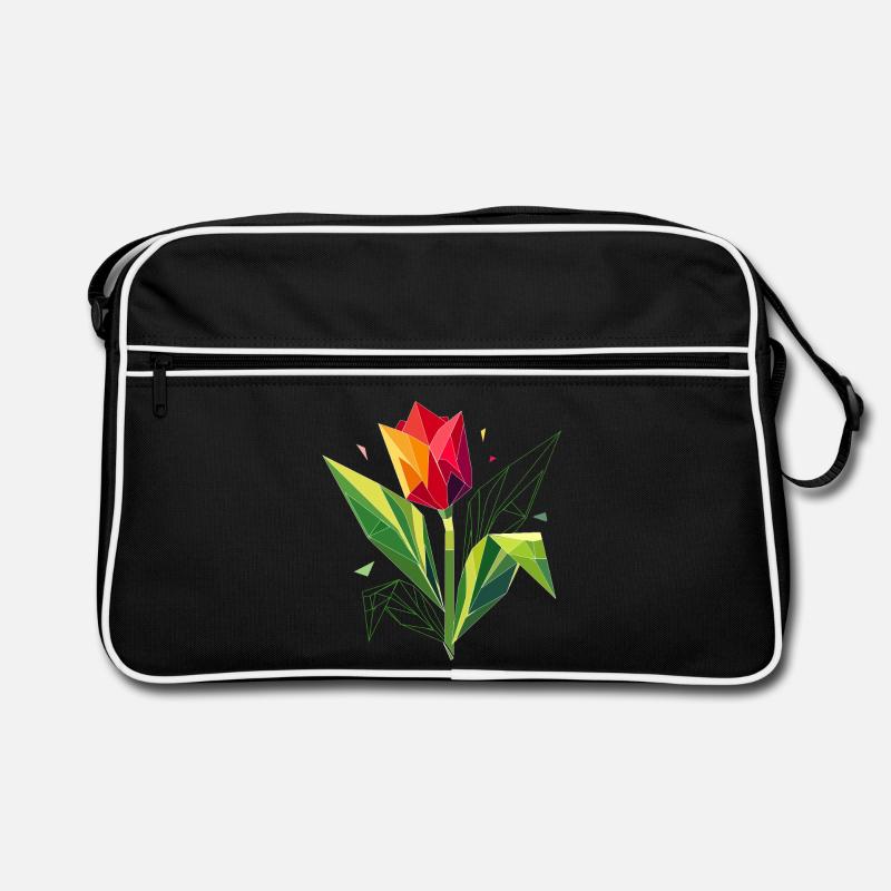 Geometric tulip – elegance in polygons Retro Bag