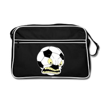 Ballon de football - Sac Retro - noir/blanc - Devant