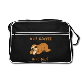 Paresseux sans café sans moi - Sac Retro - noir/blanc - Devant