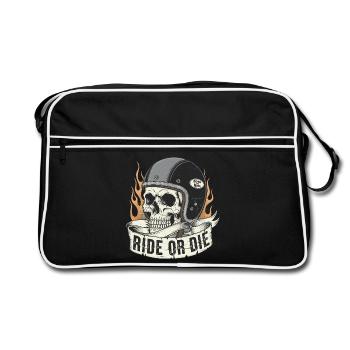 Rouler ou mourir - Sac Retro - noir/blanc - Devant