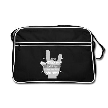 Motif humoristique de Majorque Papa - Sac Retro - noir/blanc - Devant