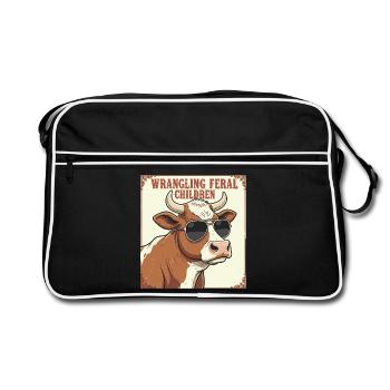 Wrangling Feral Children - Retro Bag - black/white - Front
