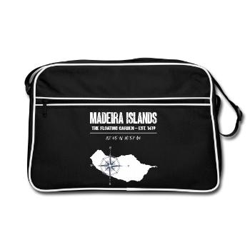 Madeira Islands Compass Vintage - Retro Bag - black/white - Front
