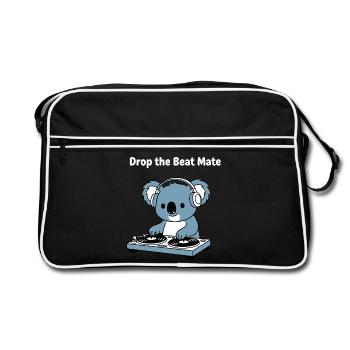 Drop the Beat Koala DJ - Retro Bag - black/white - Front