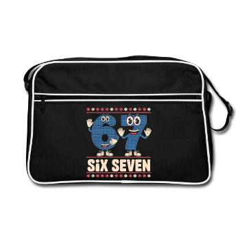 6 7 Six Seven Memes – Jeux pour enfants de Noël - Sac Retro - noir/blanc - Devant