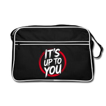 Its Up To You – Empowerment - Retro Bag - black/white - Front