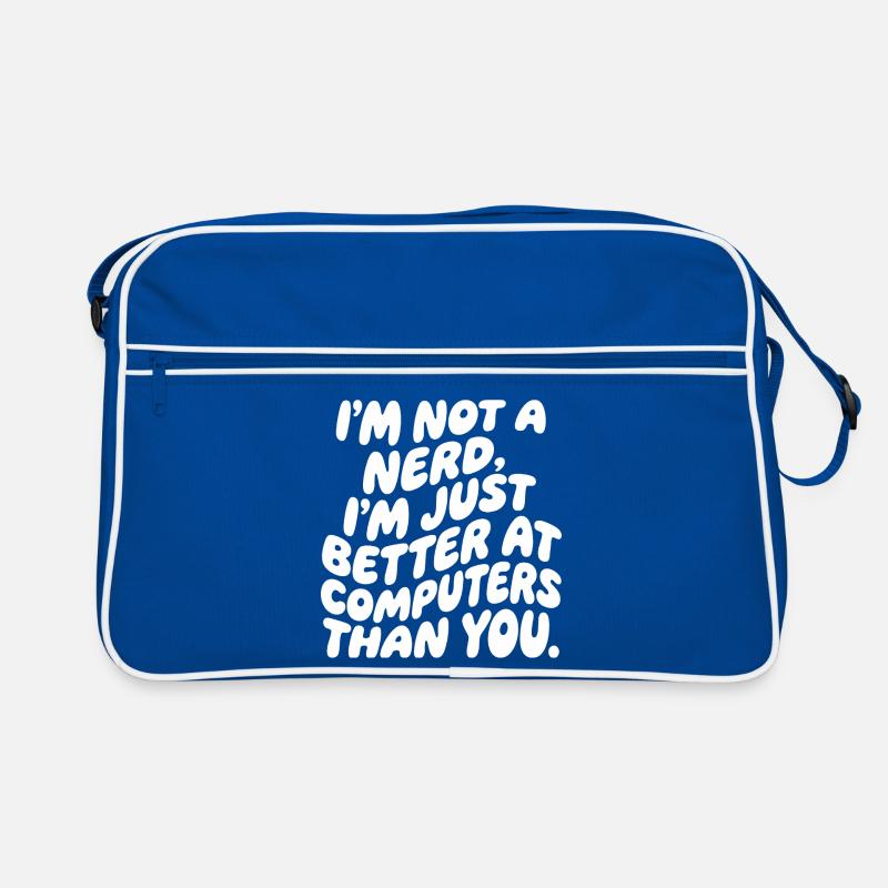 Ich bin kein Nerd, nur Computer-Profi Retro Tasche