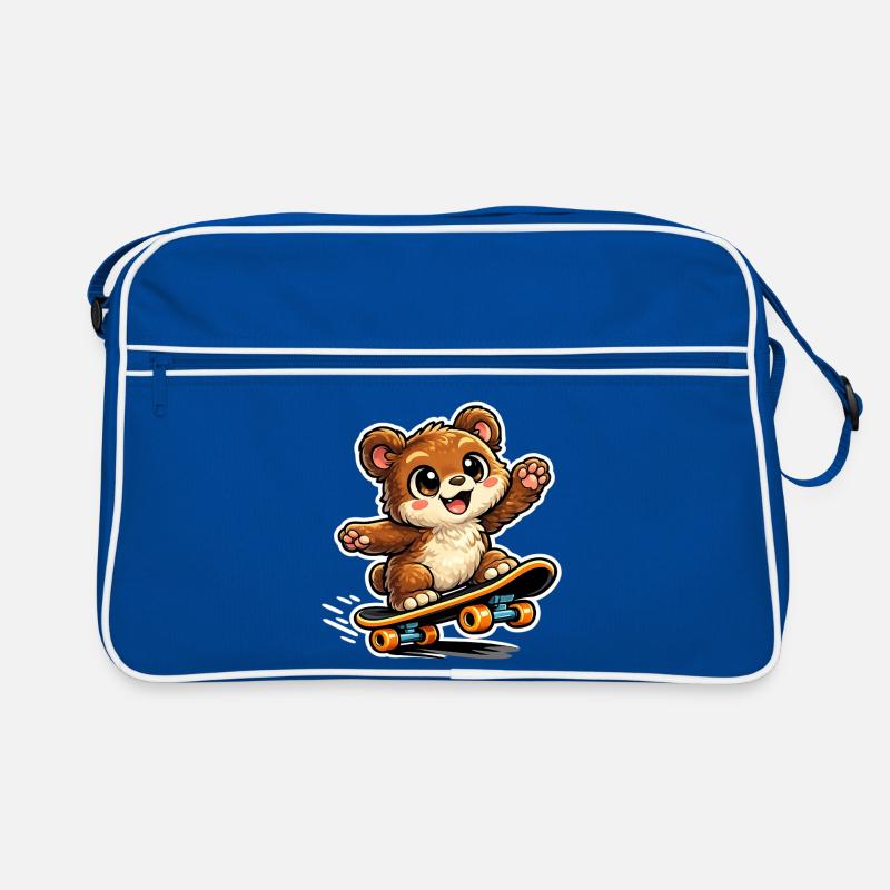 Aventure de skateboard de Cuddly Bear Sac Retro