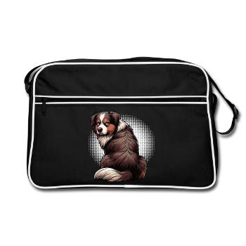 Berger australien Aussie Aussie Propriétaires Aussies - Sac Retro - noir/blanc - Devant