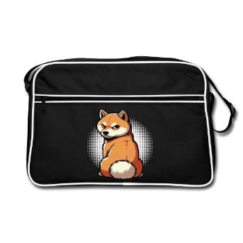 Shiba Inu Shiba propriétaire Shiba lover Shiba inus - Sac Retro - noir/blanc - Devant