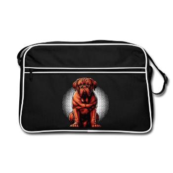 Mastiff de Bordeaux Propriétaire du Mastiff de Bordeaux - Sac Retro - noir/blanc - Devant