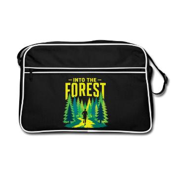 Course sur sentier - Dans la forêt - Sac Retro - noir/blanc - Devant