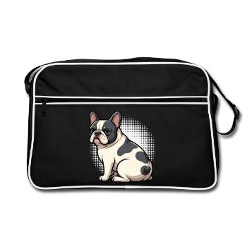 French Bulldog Frenchie Frenchie Owner - Retro Bag - black/white - Front