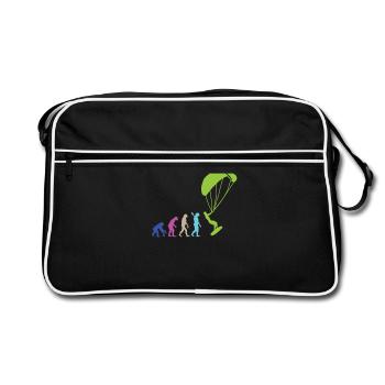 EVOLUTION KITE SURFER KITER DESIGN KITESURFING - Retro Bag - black/white - Front