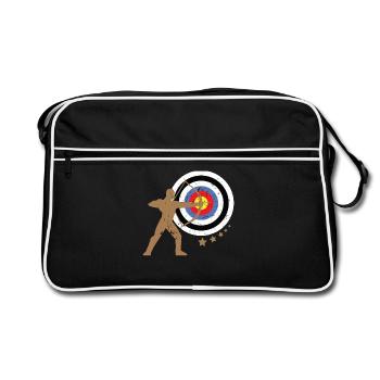 Tir à l'arc 3D Tir à l'arc cible - Sac Retro - noir/blanc - Devant