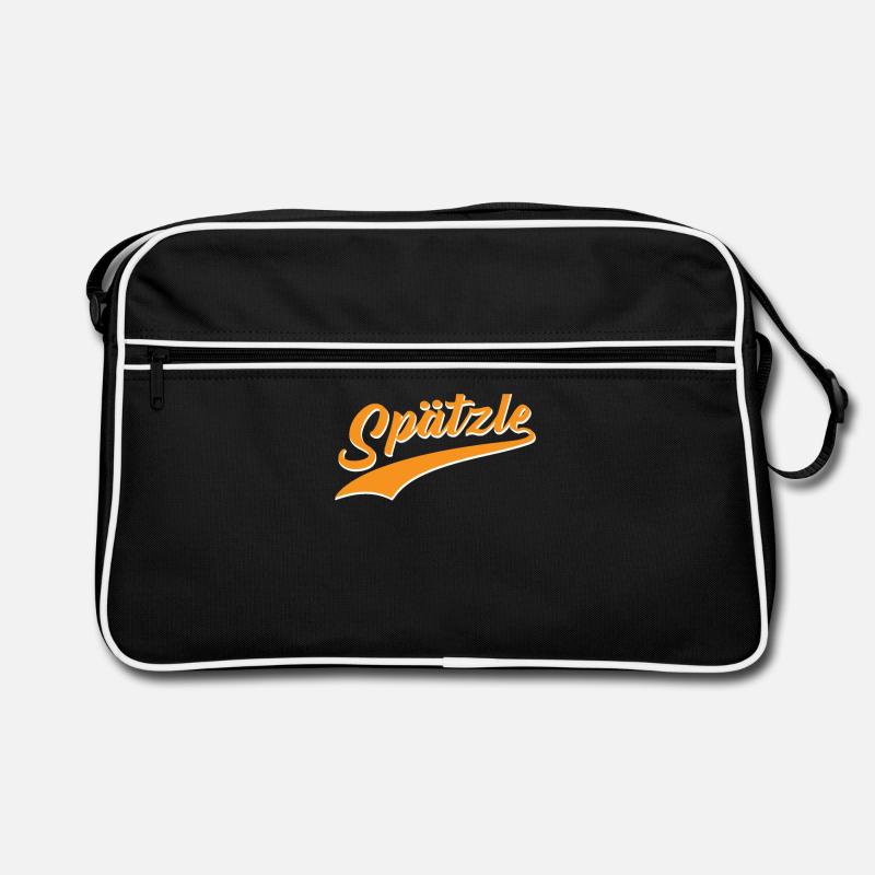 SPÄTZLE Das Leibgericht der Schwaben - Retro Tasche - Schwarz/Weiß