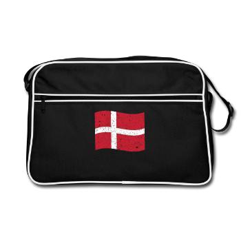 Drapeau Danemark Drapeau Danemark Drapeau Dansk - Sac Retro - noir/blanc - Devant