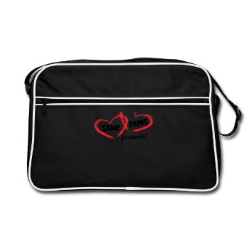 Same Penis forever Für immer den gleichen Penis - Retro Tasche - Schwarz/Weiß - Vorne