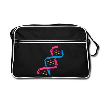 The structure of a DNA molecule - Retro Bag - black/white - Front
