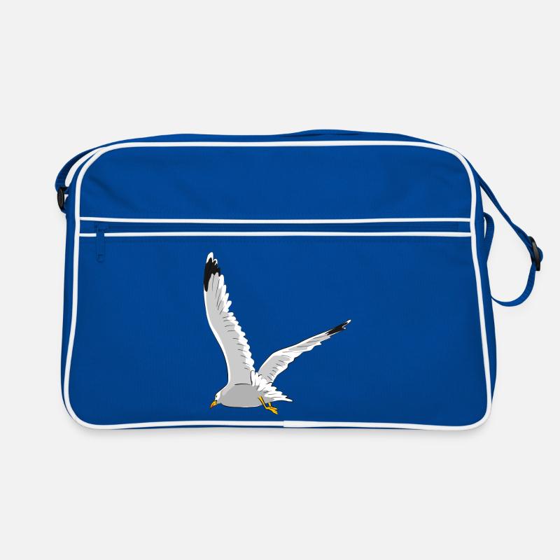 Möwe im Flug Retro Tasche