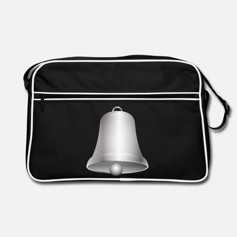 große silberfarbene Kirchen Glocke oder Glöckchen Retro Tasche